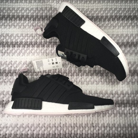 adidas nmd black white pink